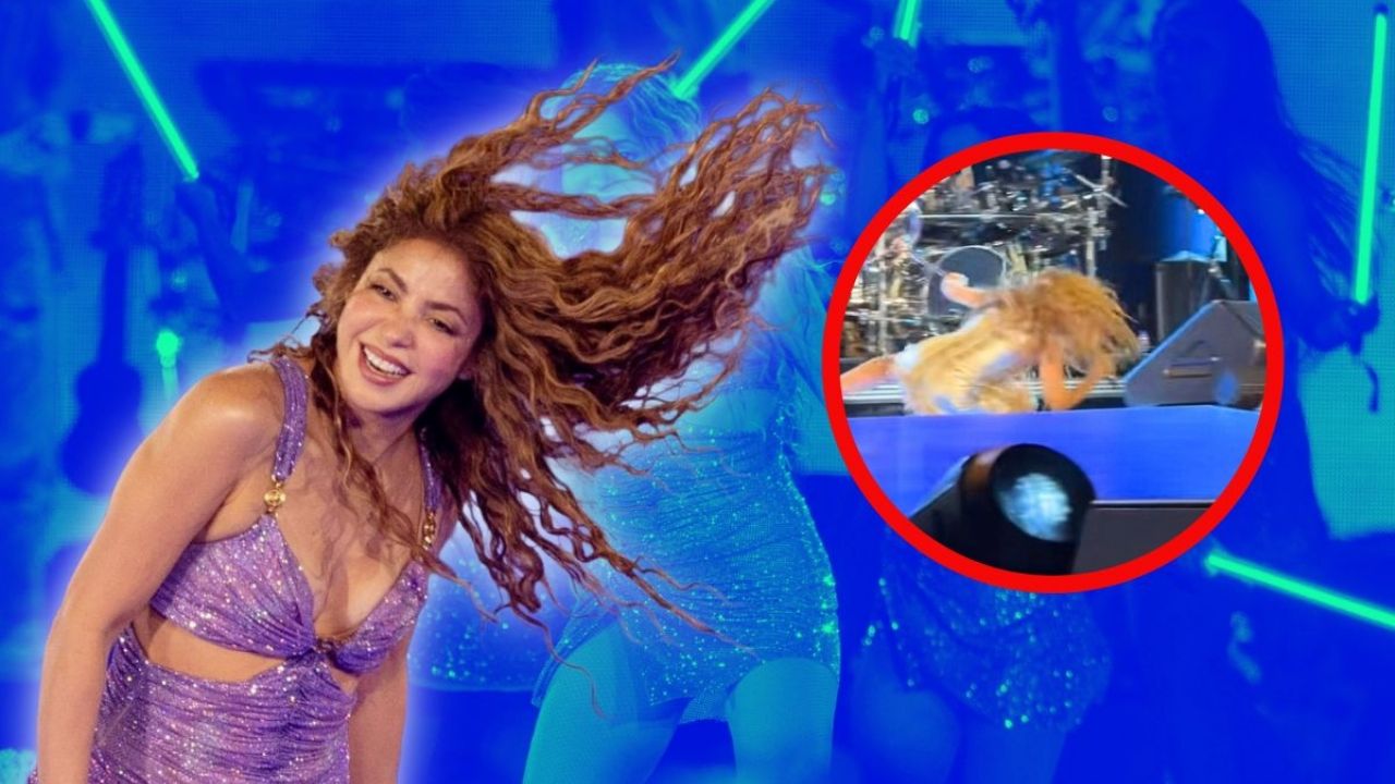 Shakira sufre aparatosa caída en concierto; fans preocupados tras viralizarse el video.