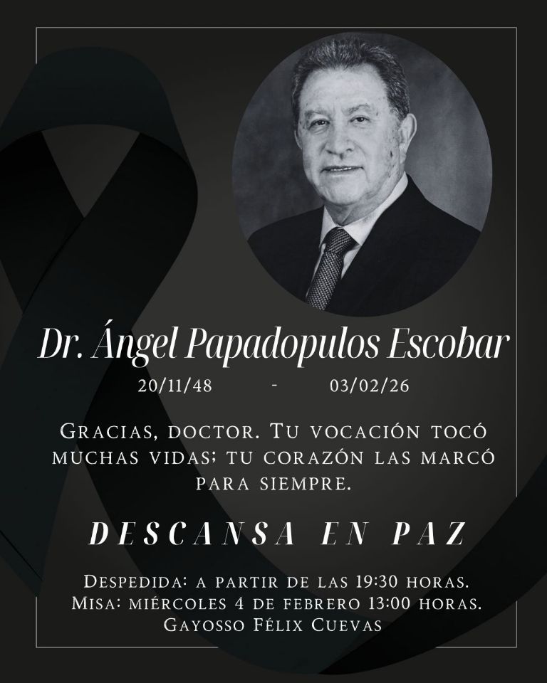 Adiós al Dr. Ángel Papadopulos Escobar a los 77 años.
