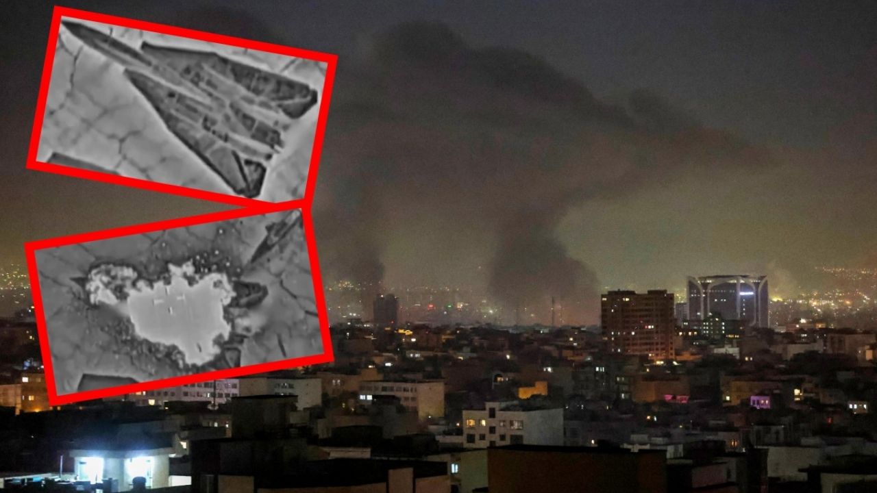 Grabaciones de supuestos bombardeos de Israel en territorio iraní.