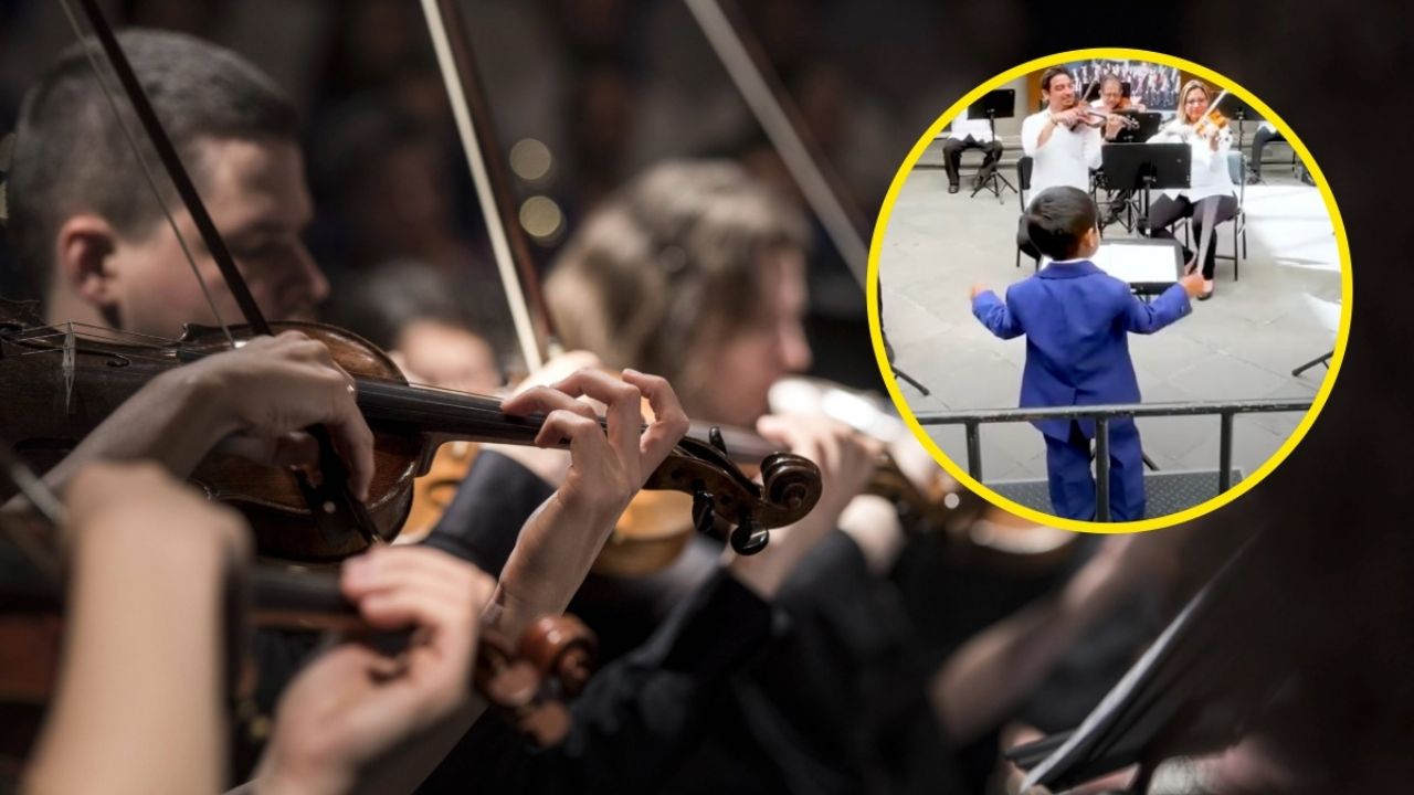 Joven prodigio azteca de 4 años cautiva con su dirección musical.