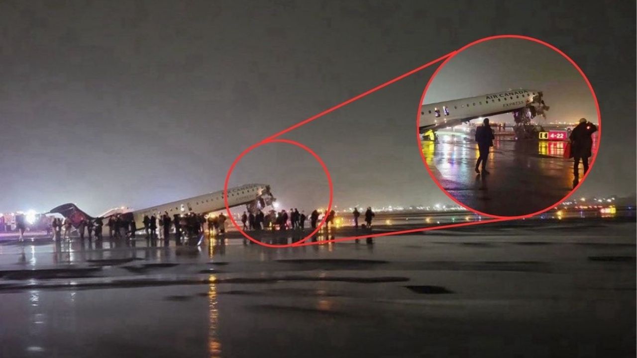 Avión y camión de bomberos colisionan en JFK; reportan heridos.