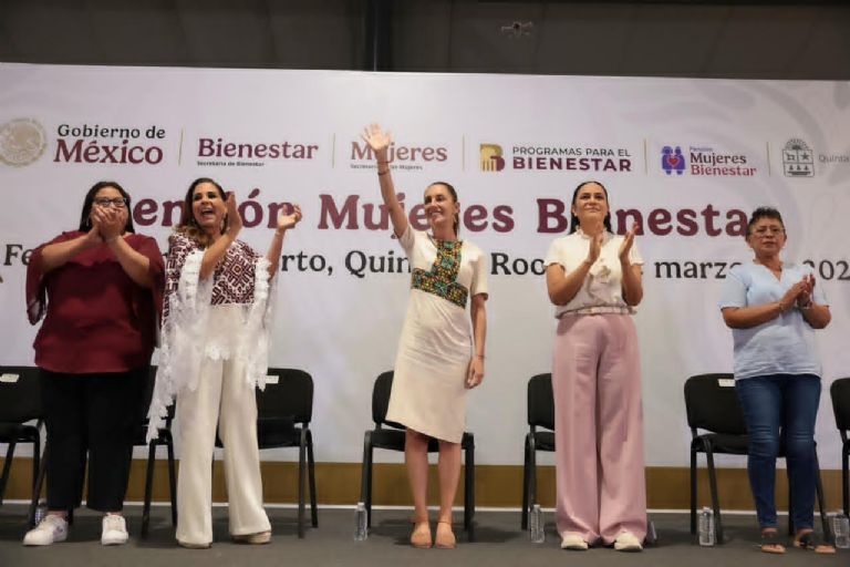 Mayas, pioneras en derechos indígenas, según Sheinbaum en Quintana Roo.