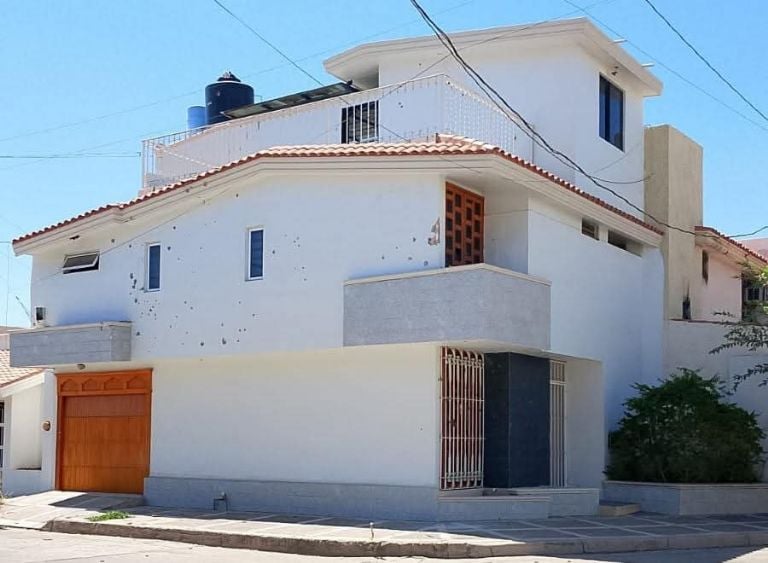 Casa de Rocha Moya en Culiacán atacada a tiros