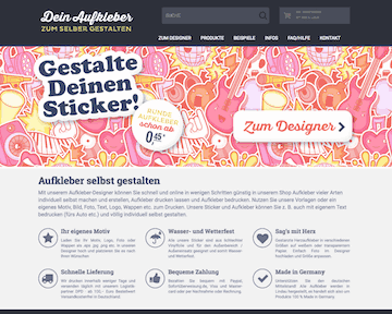 Aufkleber drucken lassen, bedrucken, selbst gestalten, Fensteraufkleber,  Folienaufkleber selber designen, entwerfen, online, Sticker günstig