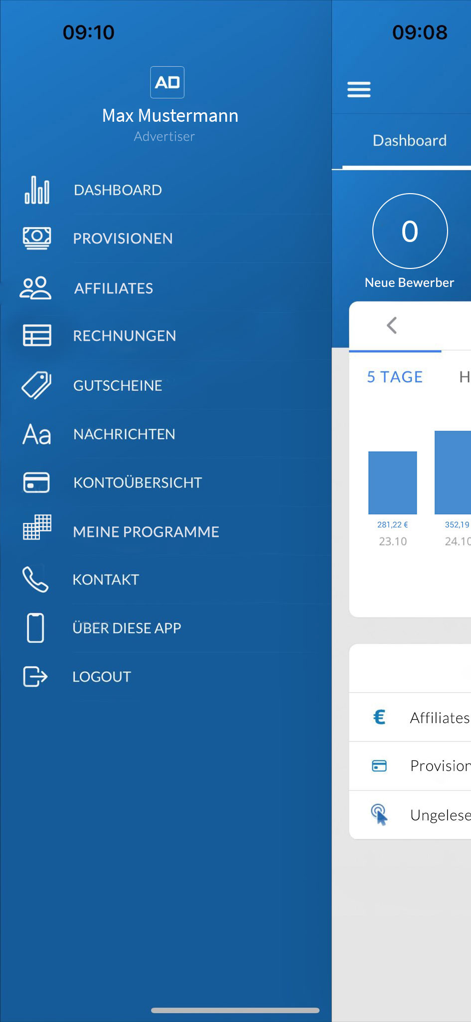 Navigation in der ADCELL App