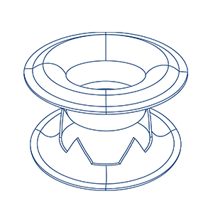 Sheet Grommet paired with Sheet washer with teeth