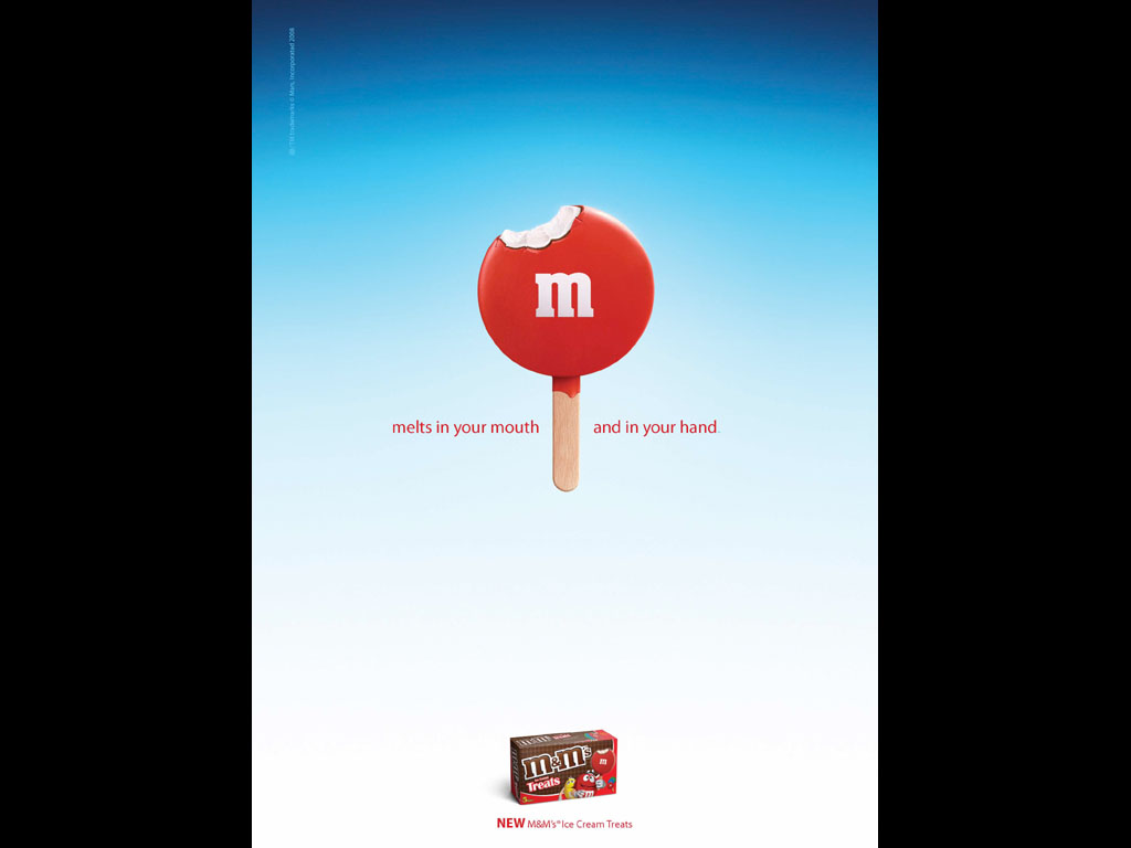 m&m print ads