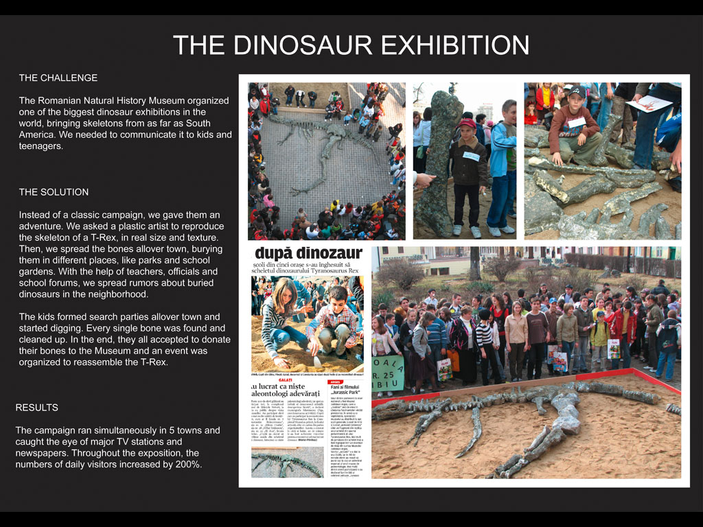 Grigore Antipa The Dinosaur Exhibition Campaign By Cannes