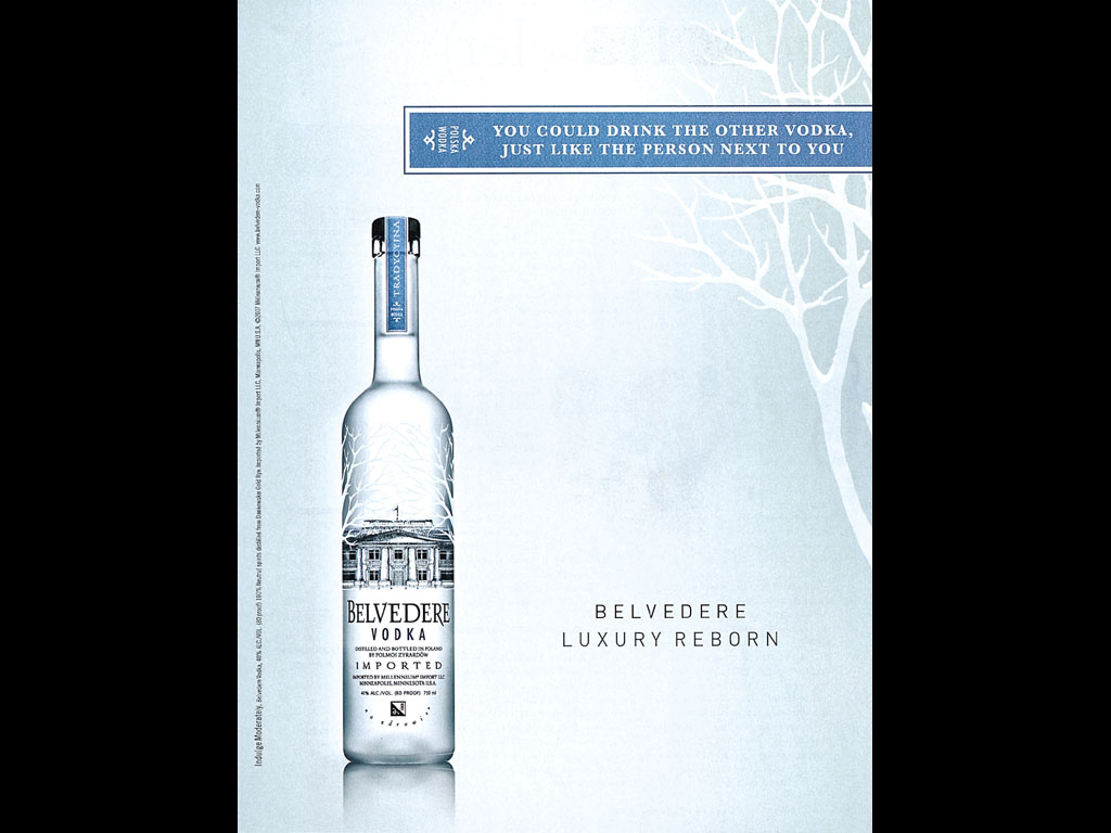 Packshot Factory - Advertising Still Life Product Photography Portfolio - Belvedere  vodka bottle