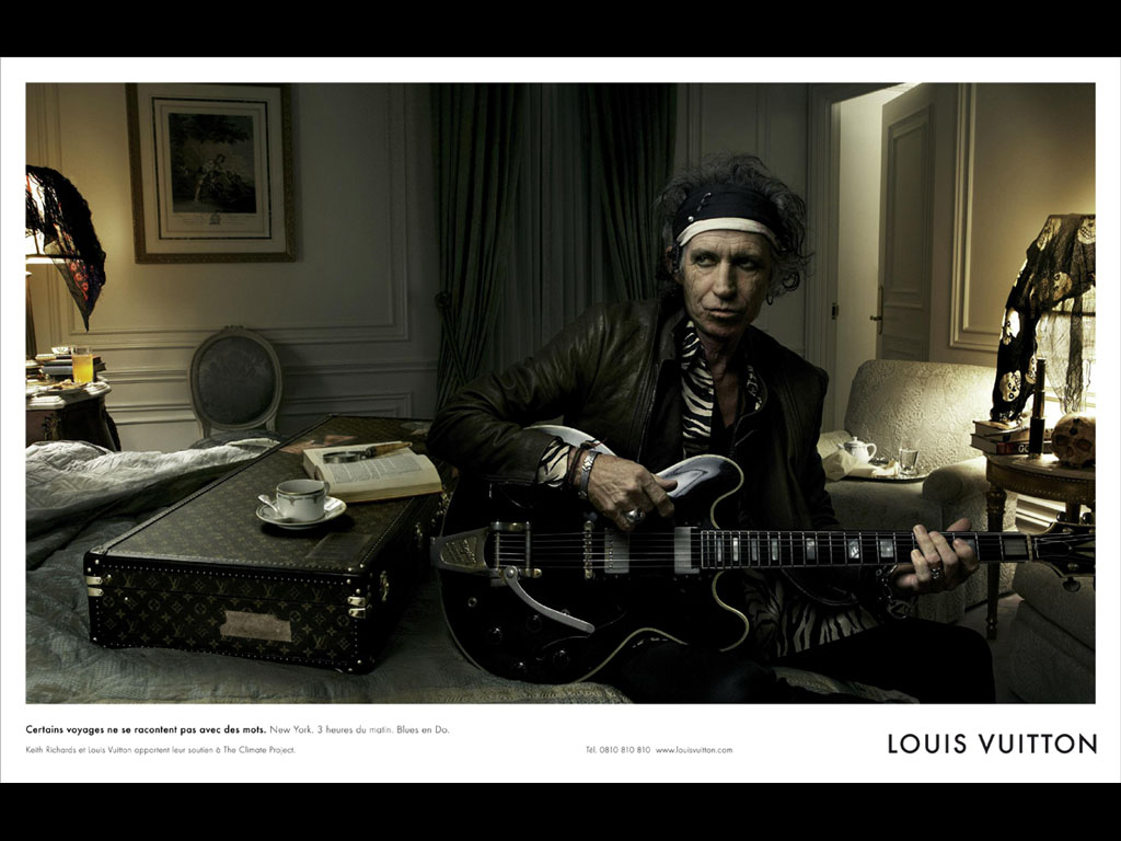 Keith Richards se transformó en el nuevo modelo de Louis Vuitton