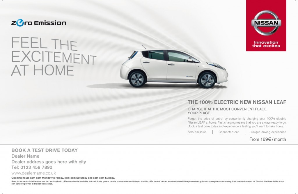 Nissan leaf advert music shop 2020