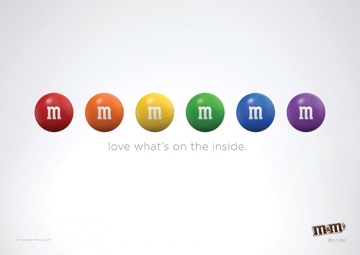 m&m print ads