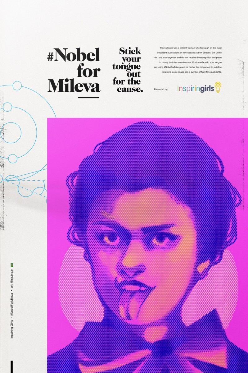 Vicky Booth - Inspiring Girls - Nobel For Mileva, Illustration by Isabee