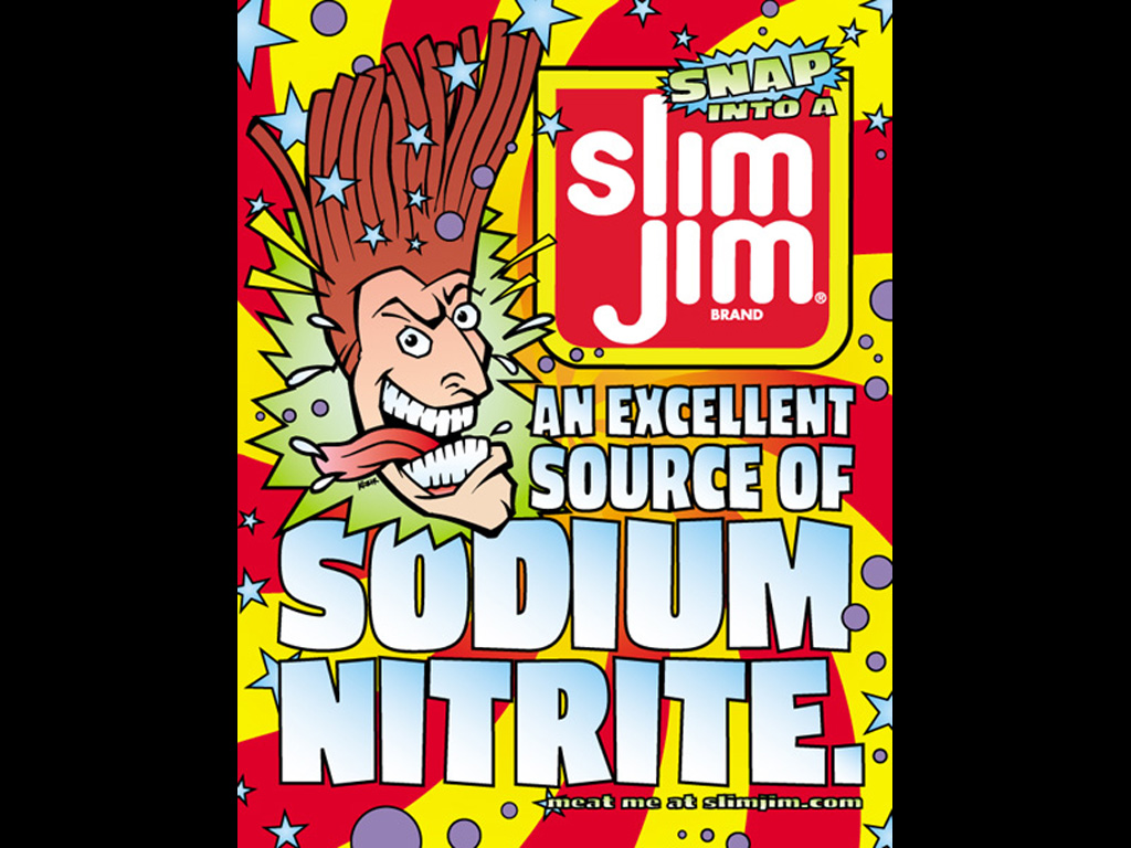 Me eat slim jim Slim Jim