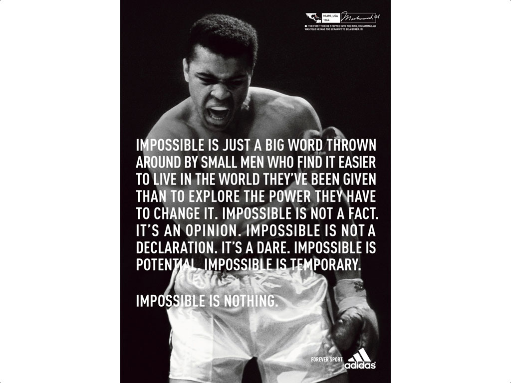 muhammad ali wallpaper impossible is nothing