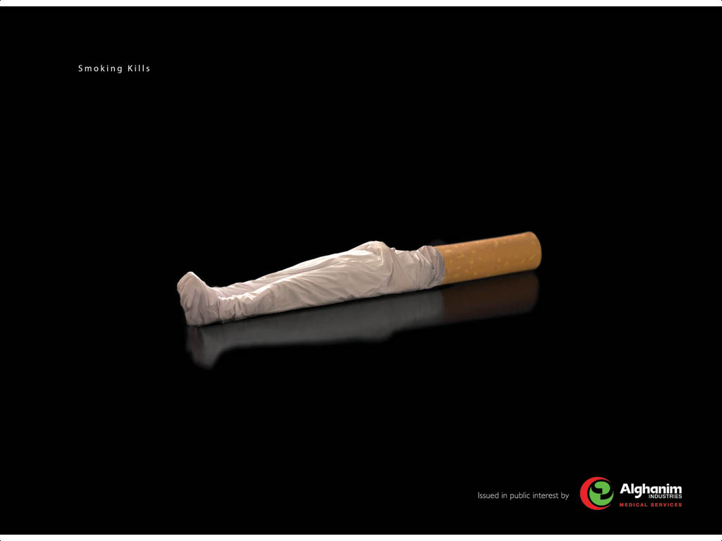 dead body smoking campaign