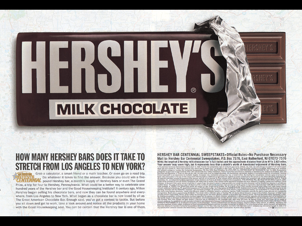 open hershey bar