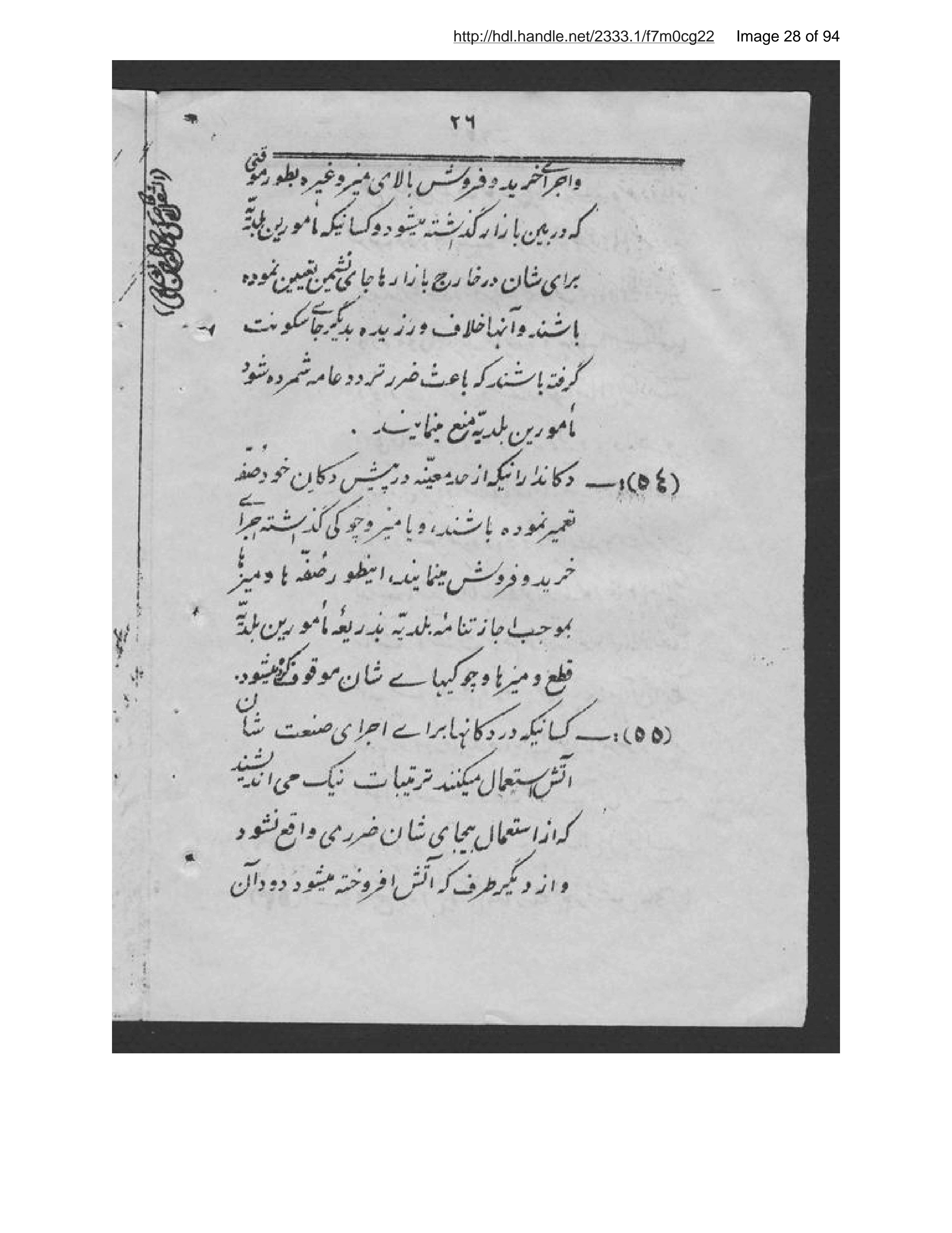 Page 29 of Niẓāmnāmah-i baladiyah
