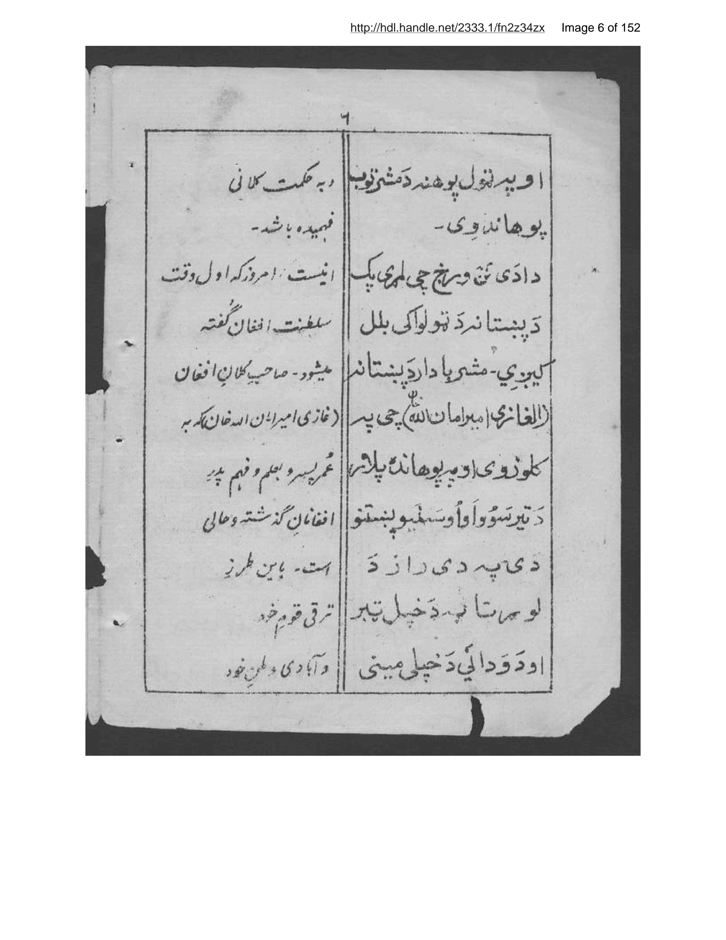 Page 7 of Lumṛay mashar da markī da pashtū Muḥammad ʻAbd al-Wāsī Qandahāri