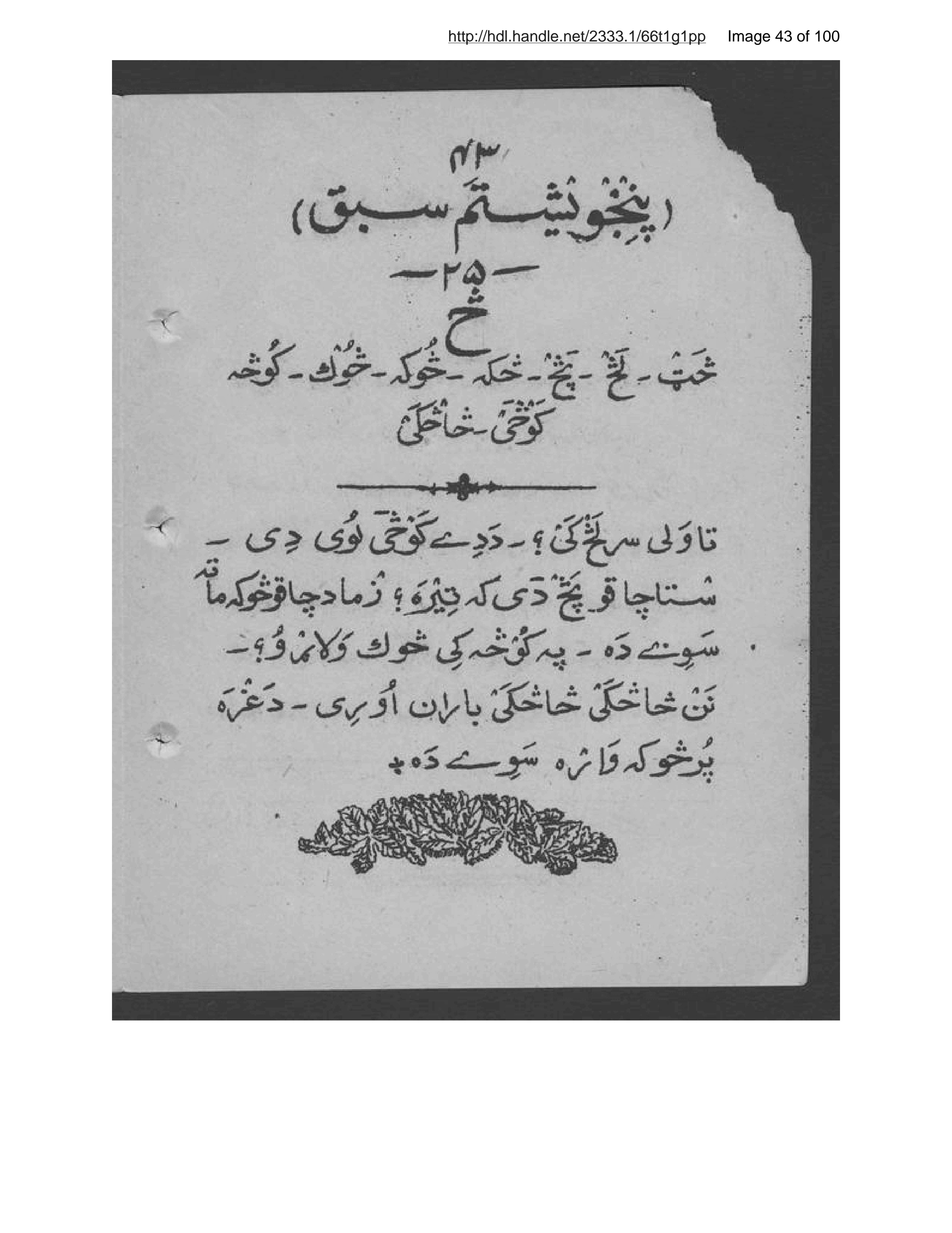 Page 44 of Lumra kitāb da pashtū I