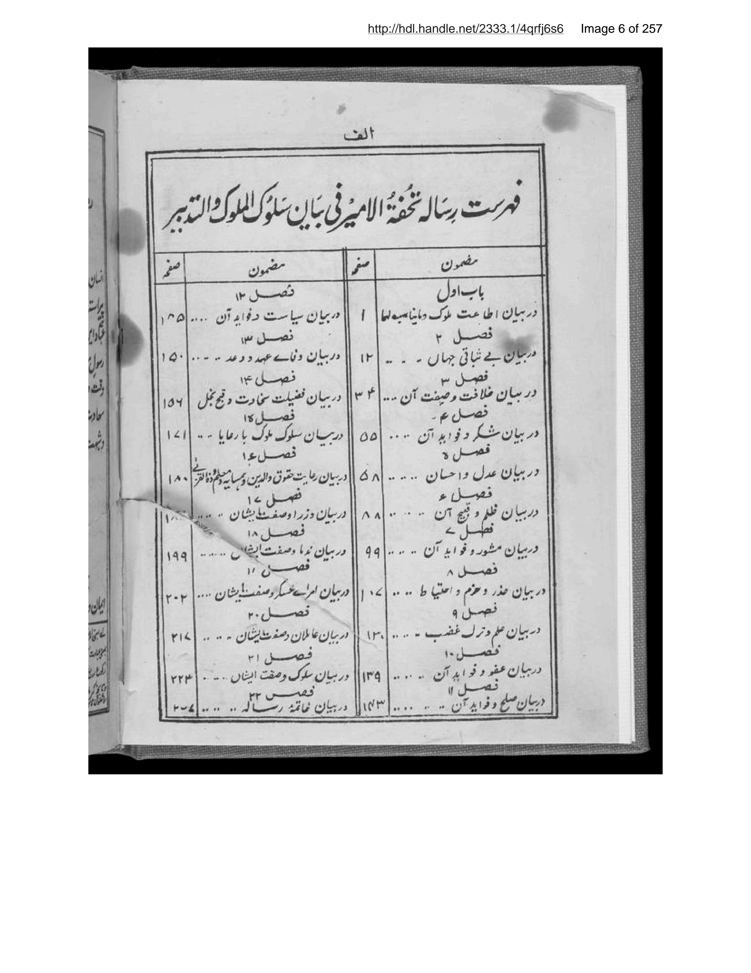 Page 7 of Tuḥfat al-amīr fī bayān-i sulūk al-mulūk va al-tadbīr