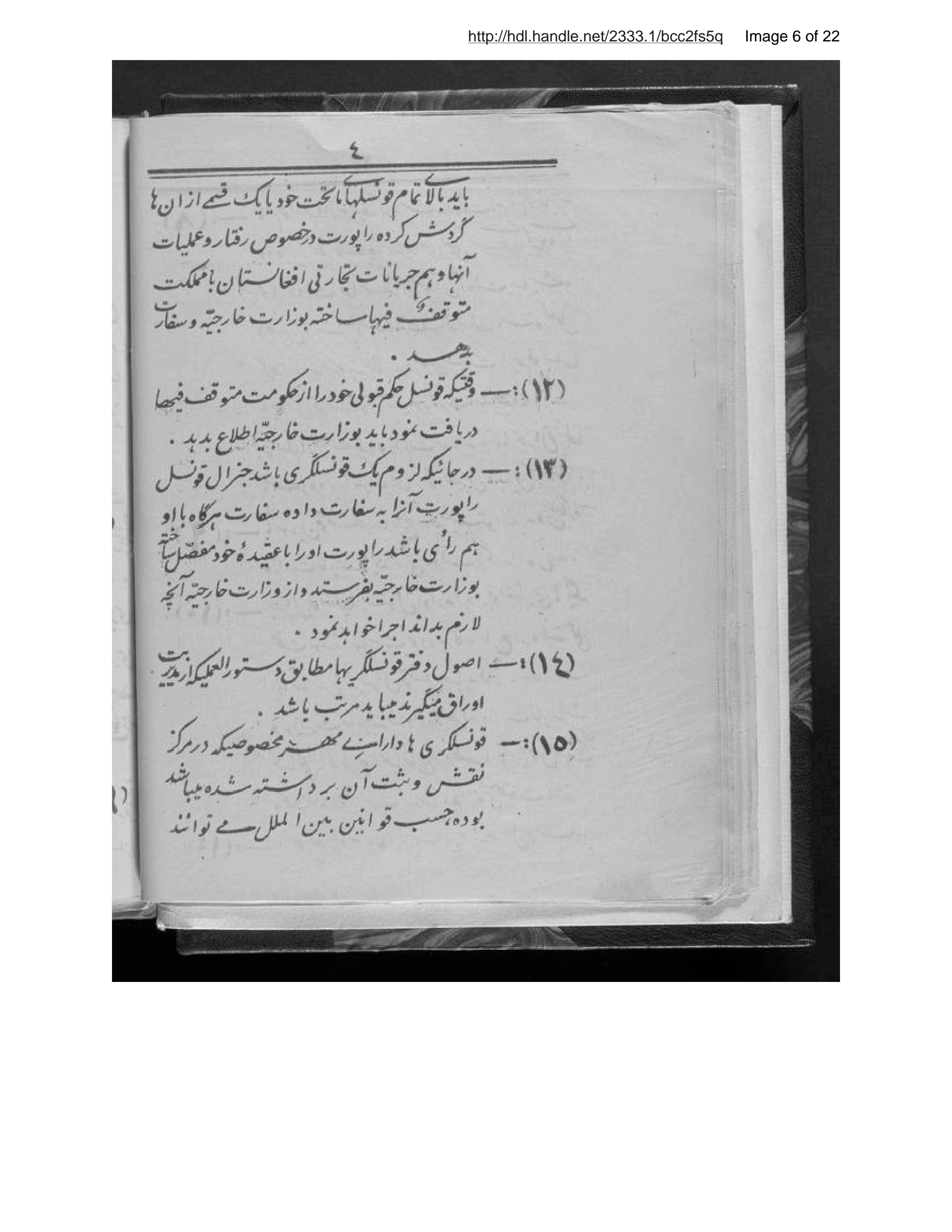Page 7 of Niẓāmnāmah-ʼi Qūnsulgarī dawlat-i ʻaliyah-ʼi Afghānistān