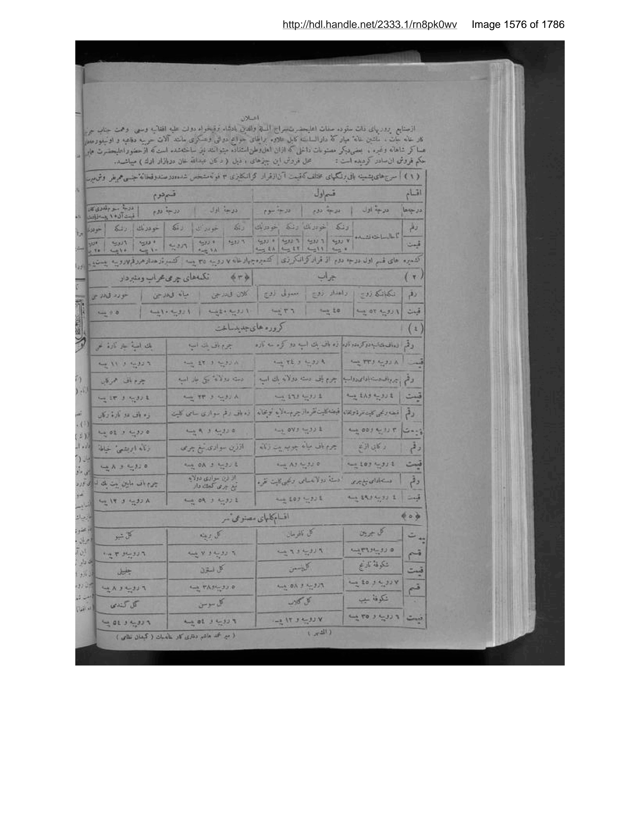 Scanned page 1577 of Sirāj al-akhbār