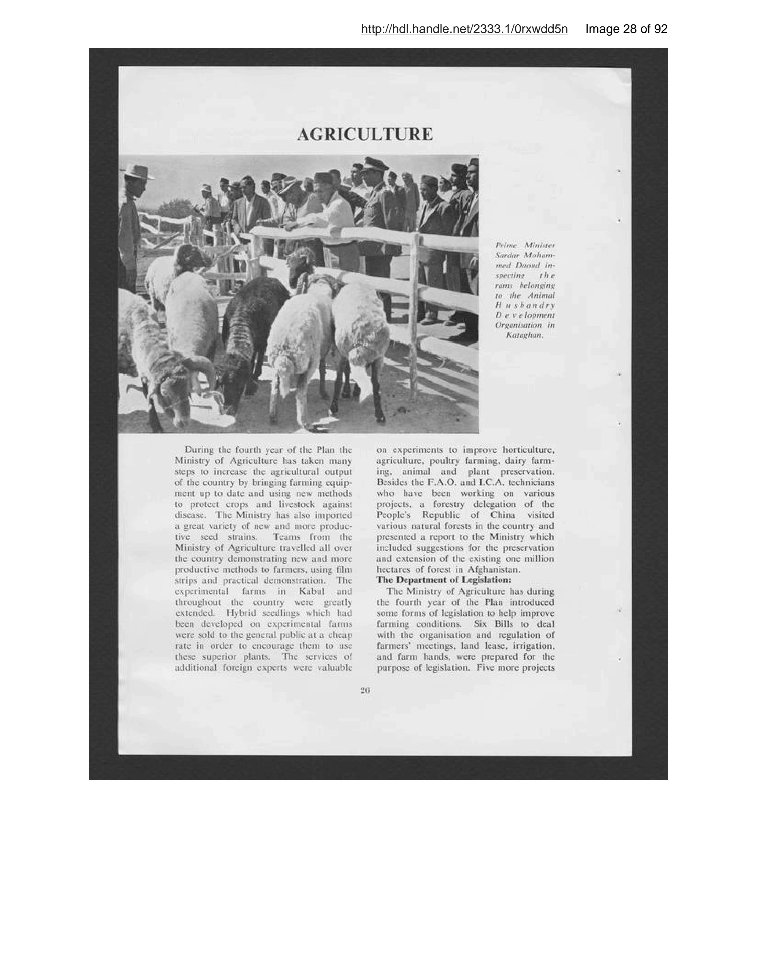 Page 29 of Afghan progress in the fourth year plan