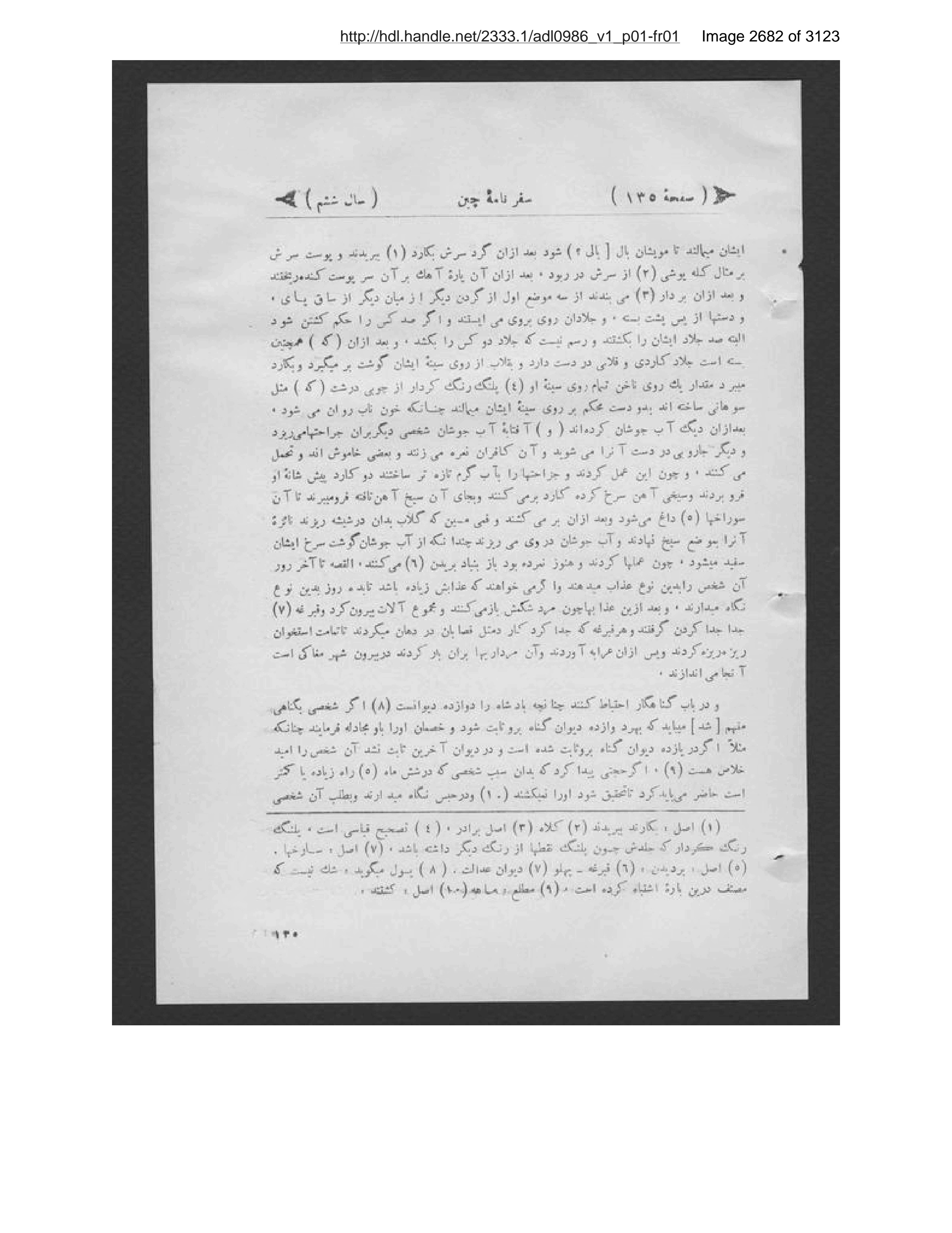 Scanned page 2683 of Kābul ʻilmī, adabī, ijtimāʻī, tārīkhī