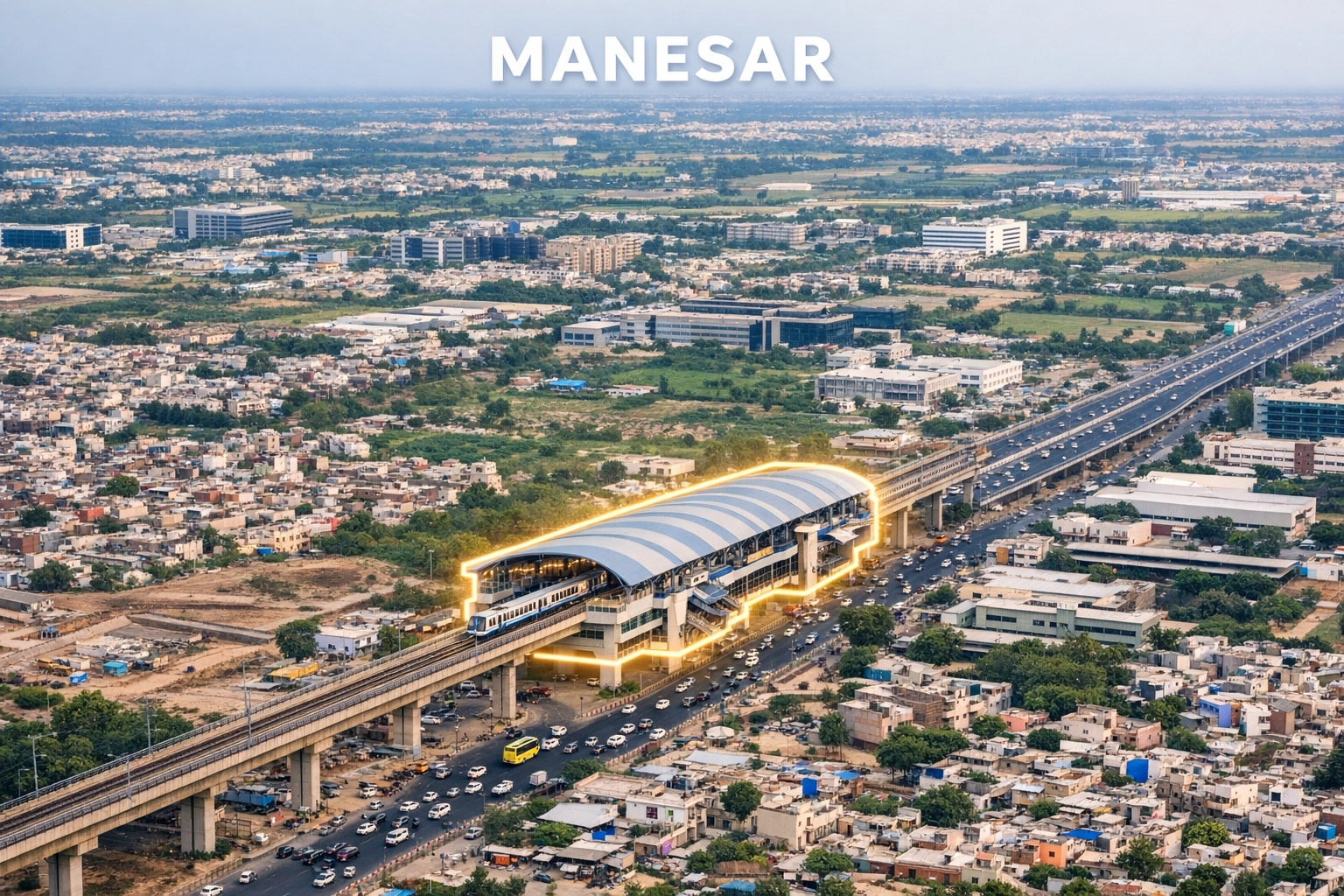 Metro station near Manesar