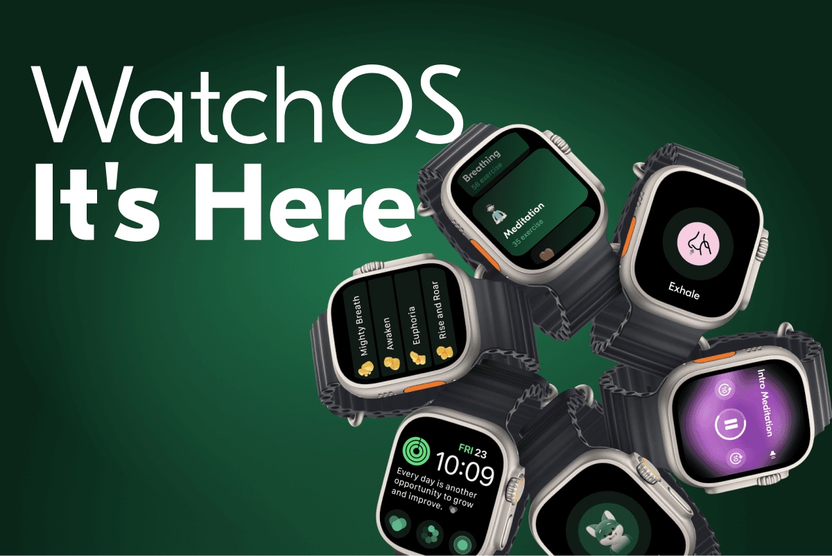 Wellbeing on your wrist. WatchOS is here.