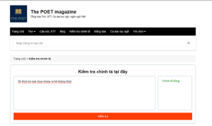 The POET magazine-Website kiểm tra chính tả miễn phí cho học sinh