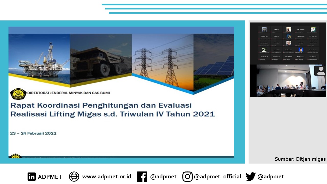 RAKOR LIFTING MIGAS S.D TRIWULAN 4 2021 TELAH SELESAI, LIFTING MINYAK BUMI DAN GAS BUMI BELUM MENCAPAI 100% DARI TARGET 2021