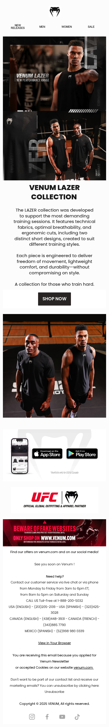 Venum: NEW LAZER COLLECTION — PERFORMANCE & STYLE.