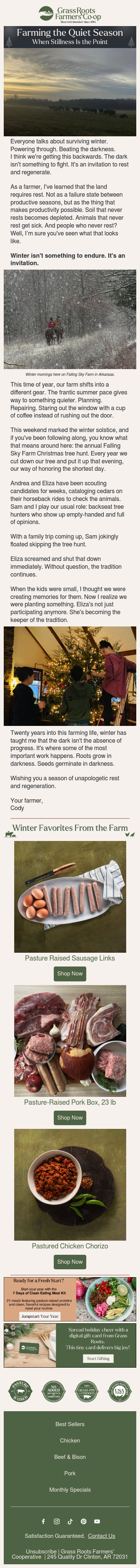 Full email screenshot: Why Are We Scared of the Dark? from grassrootscoop.com