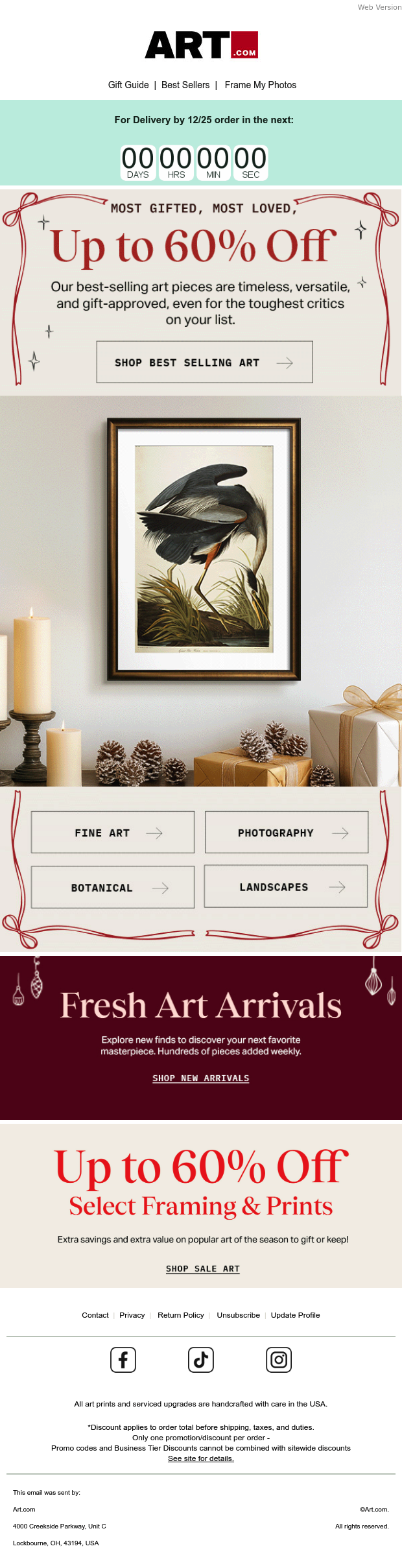 Full email screenshot: Up to 60% Off Gifts That Impress from Barn Furniture