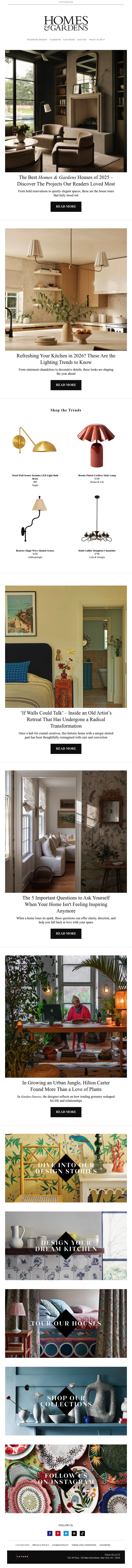 Full email screenshot: Inside Our Most Loved Homes of 2025 from Orgain