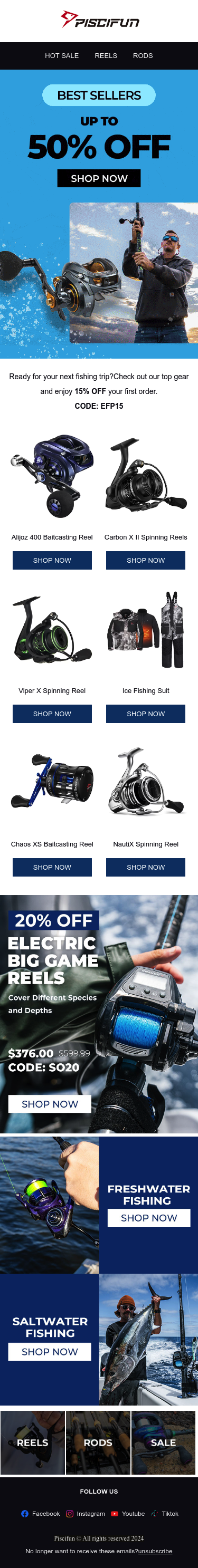 Full email screenshot: Unlock Your Exclusive Offer! from Piscifun