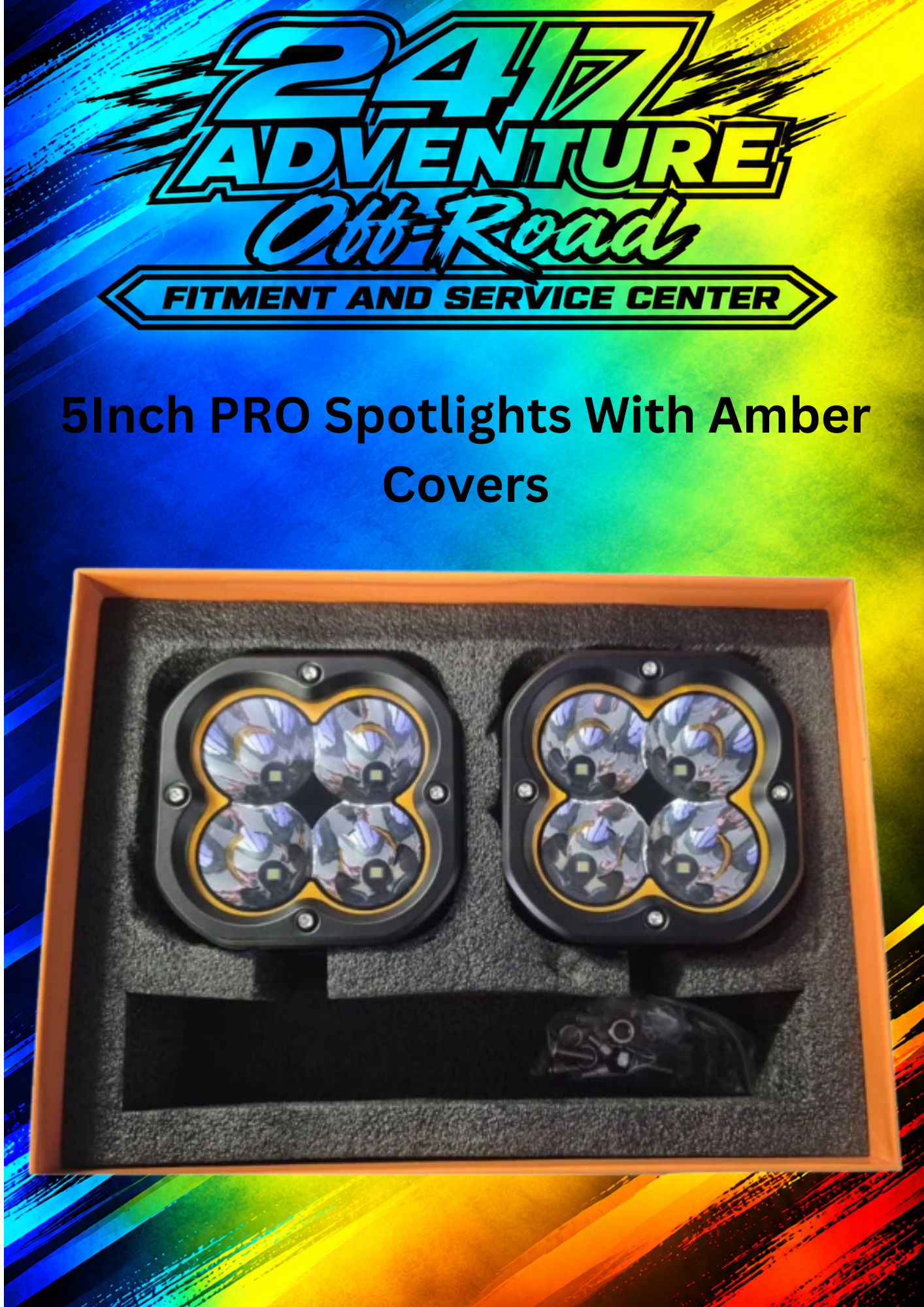 5Inch PRO Spotlights With Amber Covers