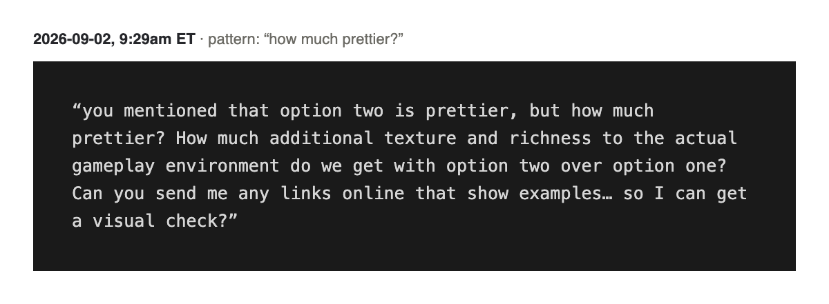 Prompt card: how much prettier?