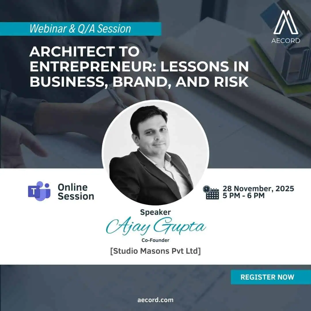 Online session on architecture, business, brand, and risk management.