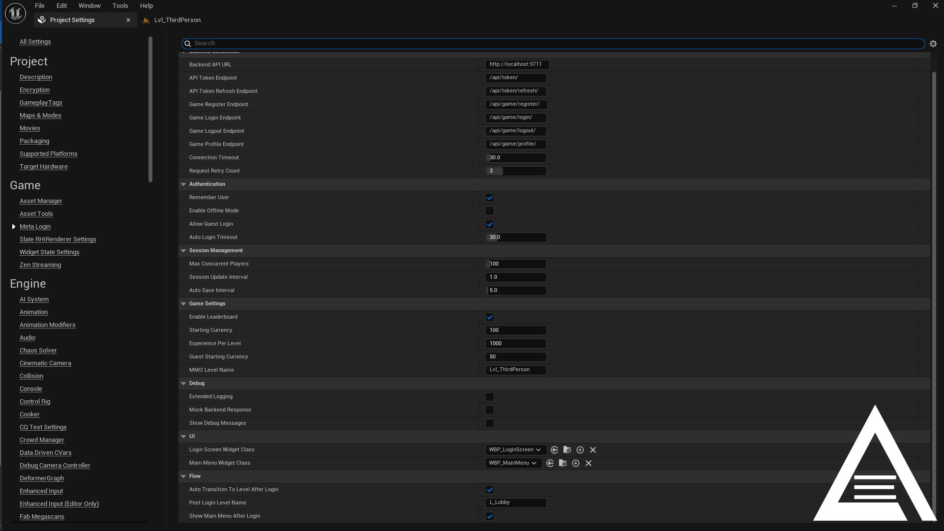 project-settings-meta-login