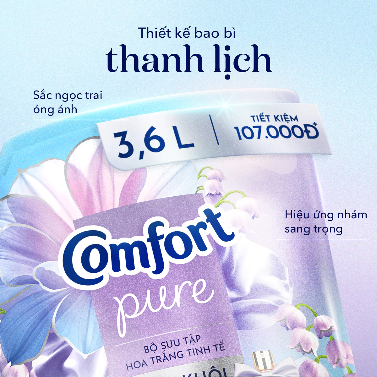 Nước Xả Vải Comfort Hương Hoa Trắng Tinh Khôi