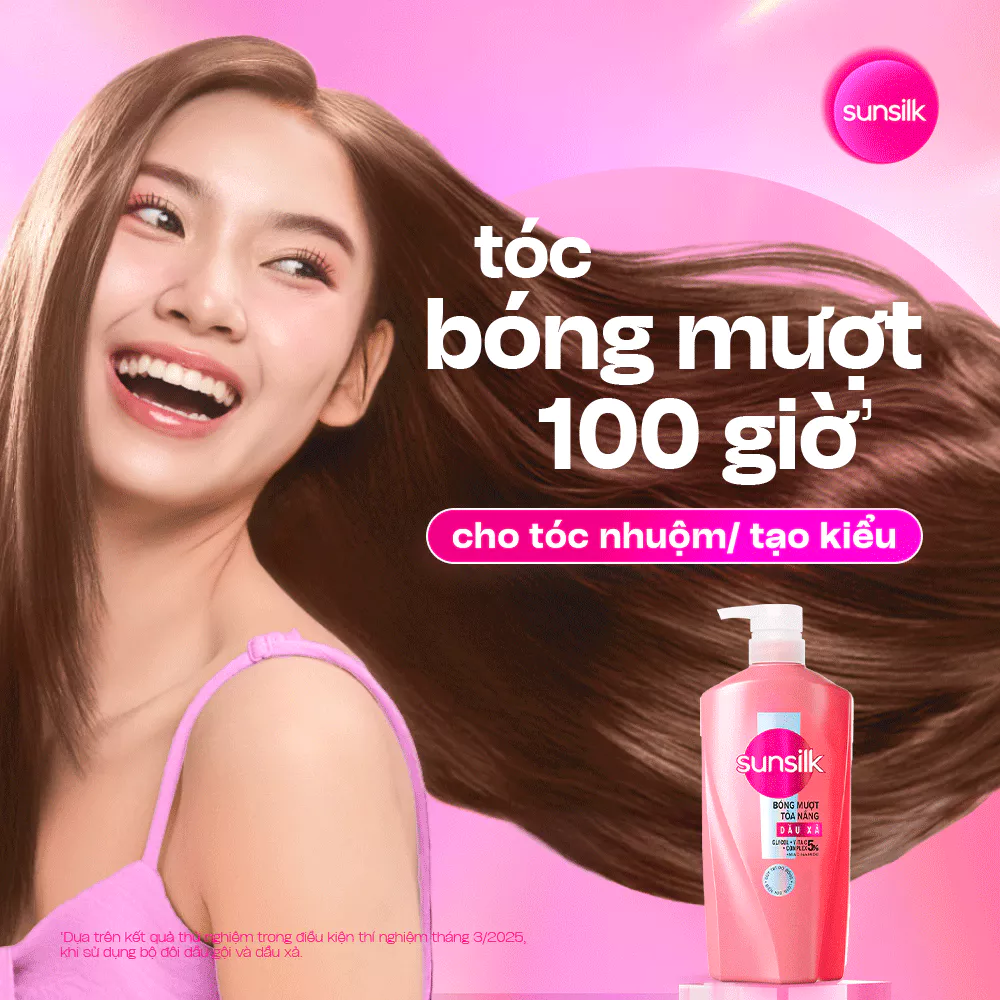Dầu Xả Sunsilk Luminous UV Glycol-Vita C + Complex Cho Tóc Bóng Mượt Tỏa Nắng 100 Giờ