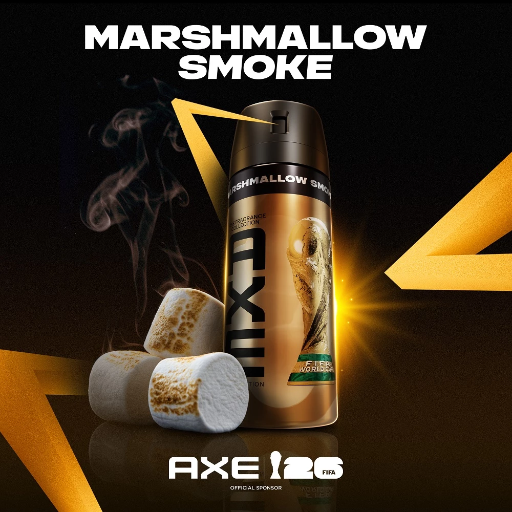 Xịt Nước Hoa Ngăn Mùi Axe Phiên Bản Giới Hạn FIFA World Cup 2026 Hương Marshmallow Smoke 150ml