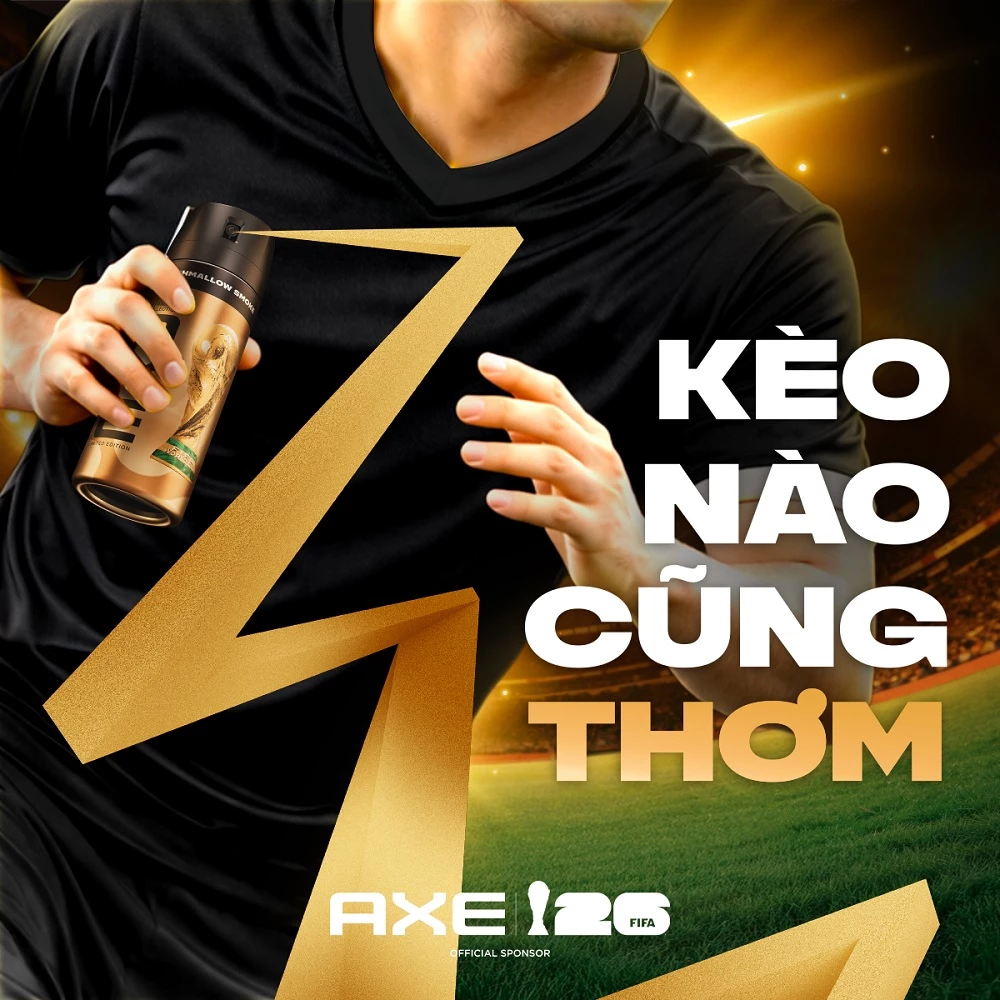Xịt Nước Hoa Ngăn Mùi Axe Phiên Bản Giới Hạn FIFA World Cup 2026 Hương Marshmallow Smoke 150ml