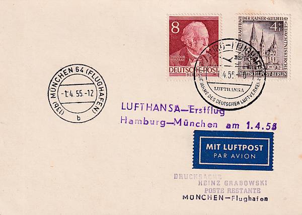 Lufthansa Erst- und Sonderflüge 1955 - heute | Jahrgang 1955