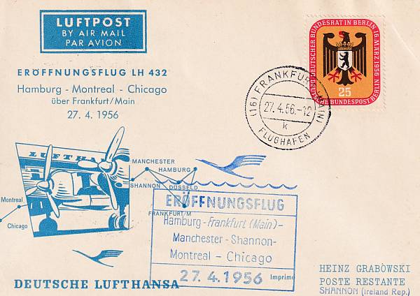 Lufthansa Erst- und Sonderflüge 1955 - heute | Jahrgang 1956