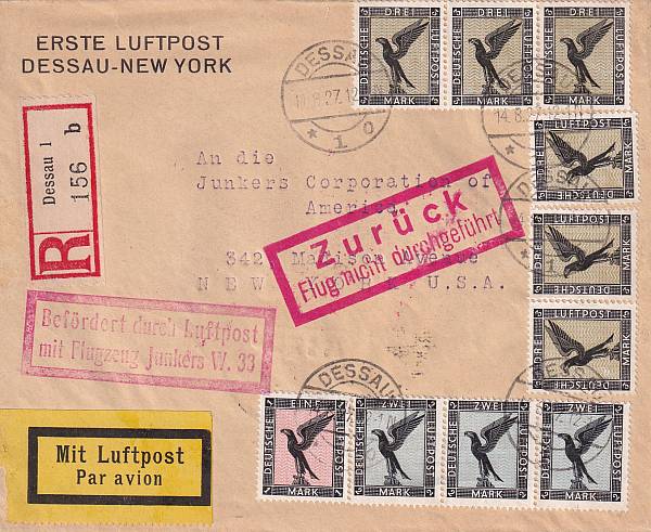 Flugpost Deutschland vor 1945 | Sonder- und Versuchsflüge - Flugveranstaltungen