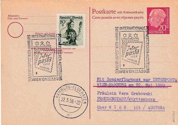 Flugpost Österreich ab 1945 | Sonderflüge ab 1945